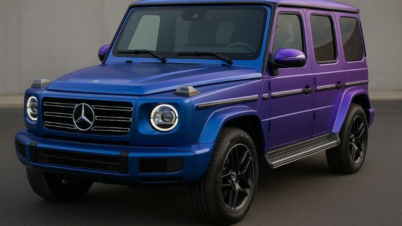 Mercedes G-Wagon wrapped in two-tone vinyl wrap