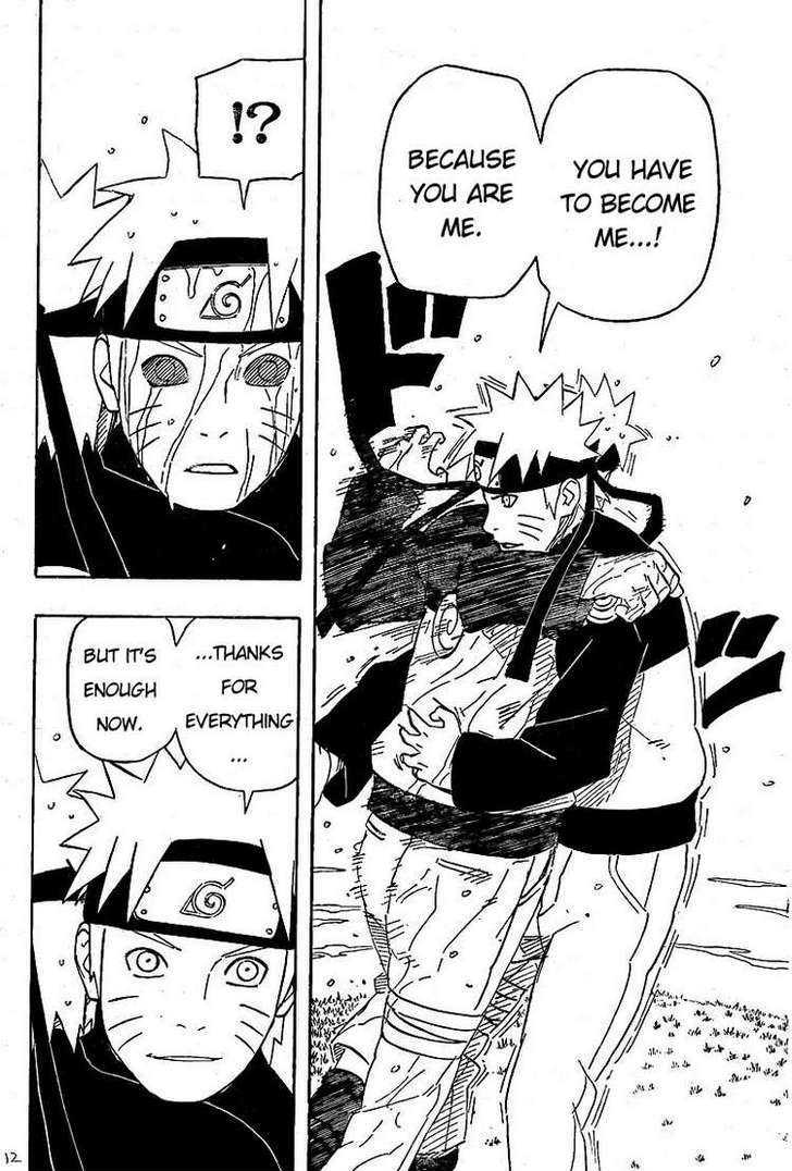 Naruto meets Dark Naruto as naruto manga panels