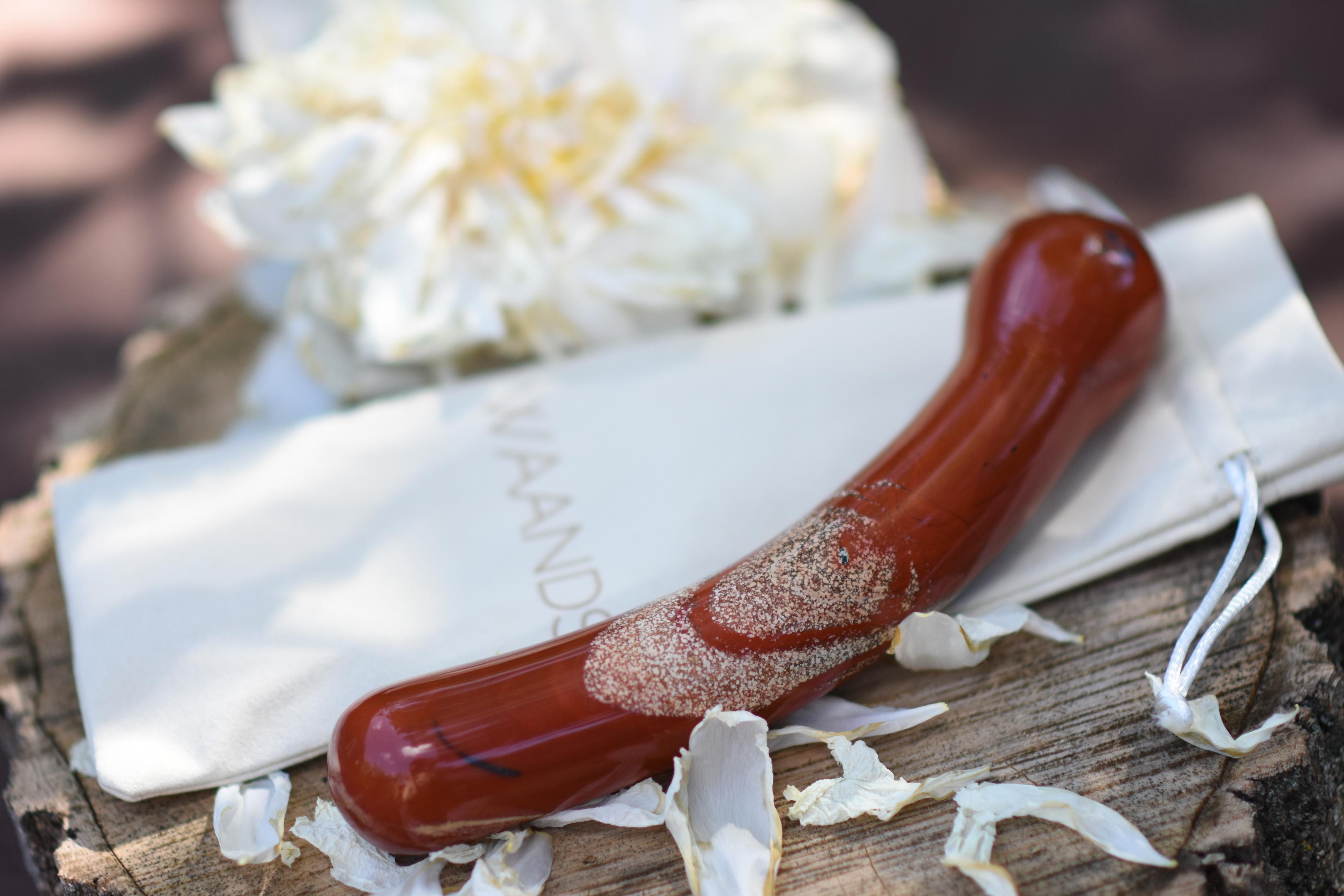 Crystal dildo for backdoor play