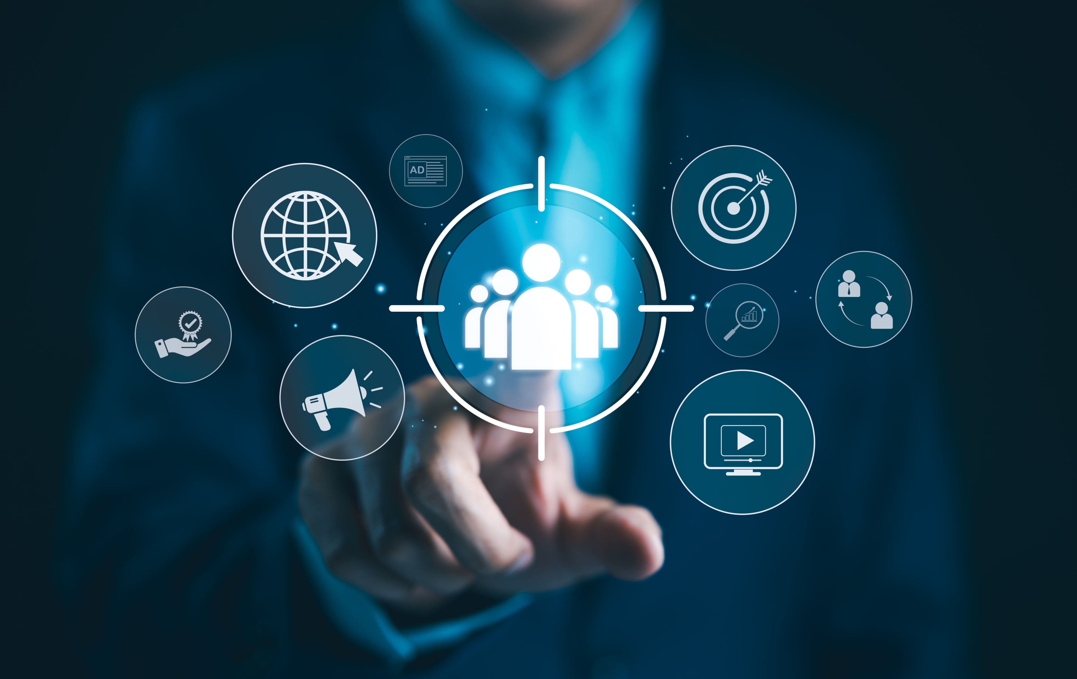 strategia marketingowa - ikony