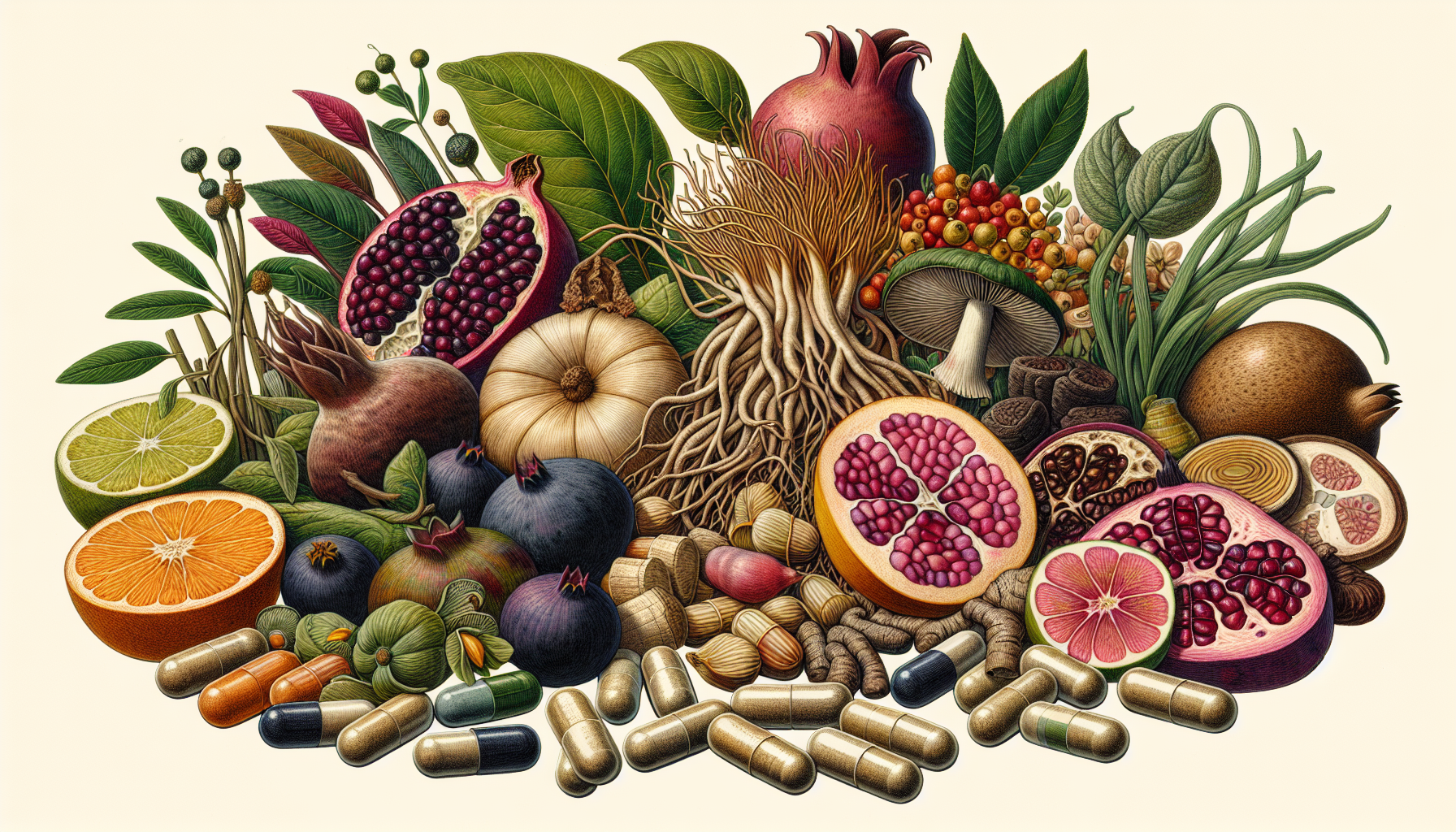 Illustratie van verschillende natuurlijke lustopwekkers