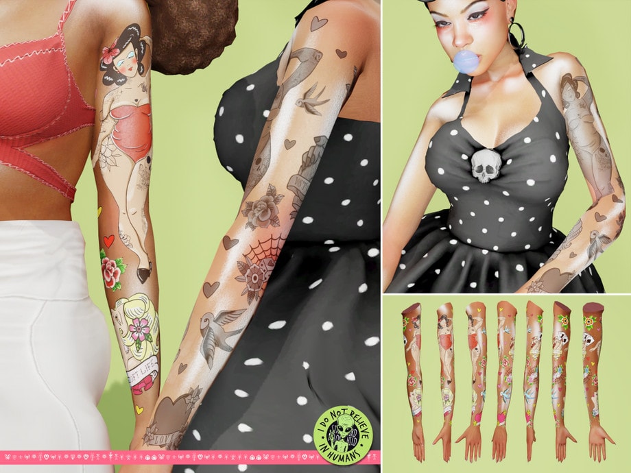 TuPu Art Collab Vintage Pinup V1 Tattoo