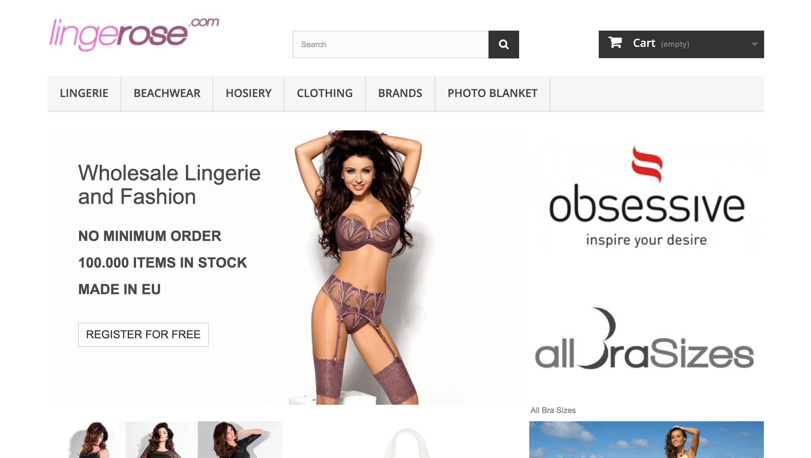 Lingerose is perfect for online stores looking to sell premium products from the EU