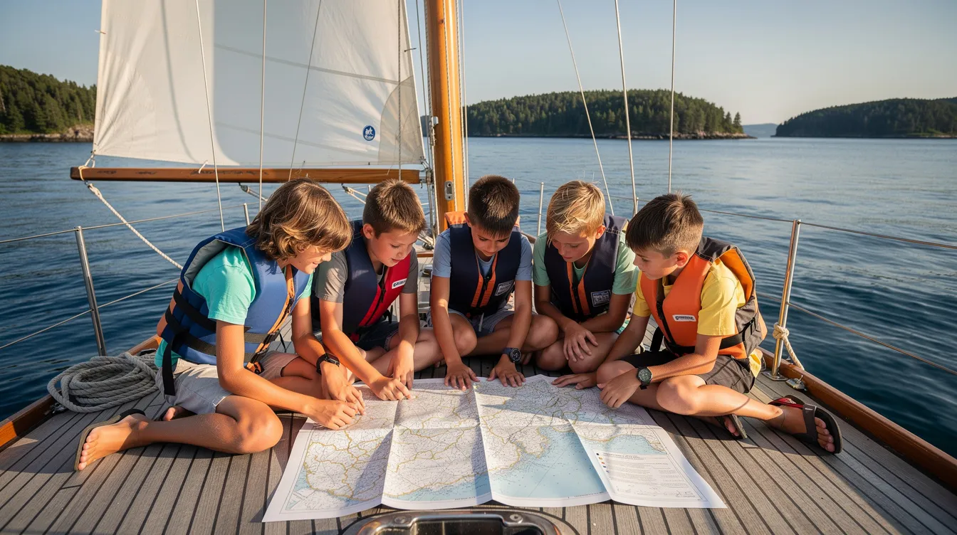 Private Bootstour mit Kindern auf einem traditionellen Gaffelkutter