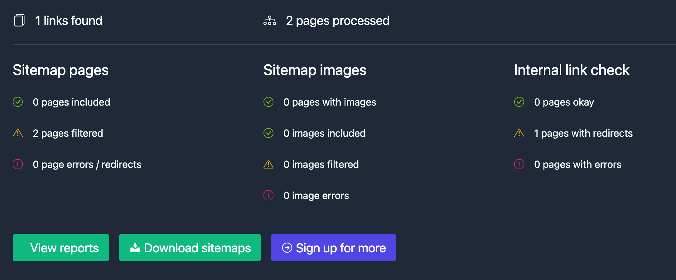 Download sitemaps