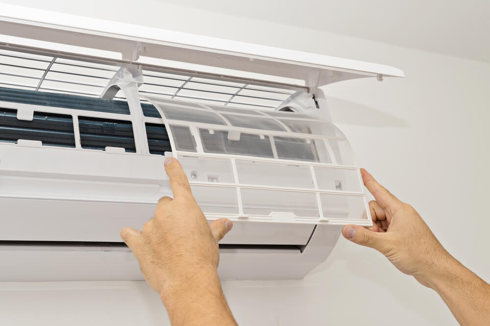 Remove the air conditioner's filter from your indoor unit