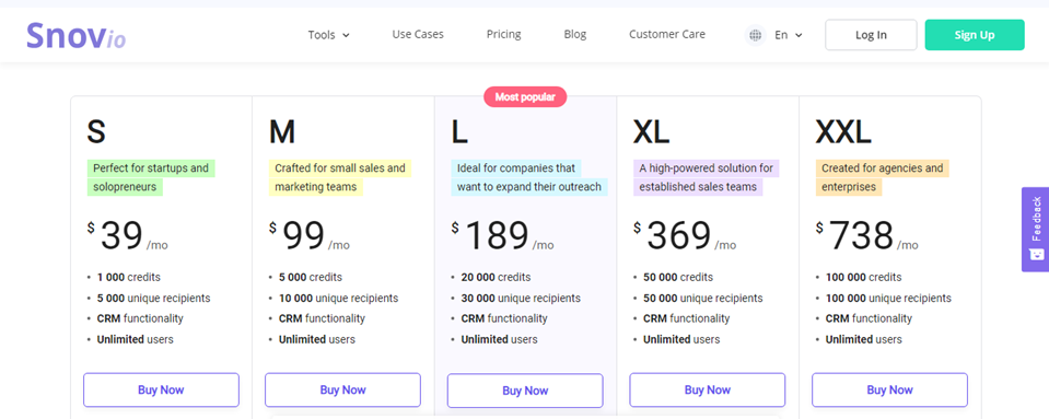 Source: https://snov.io/pricing