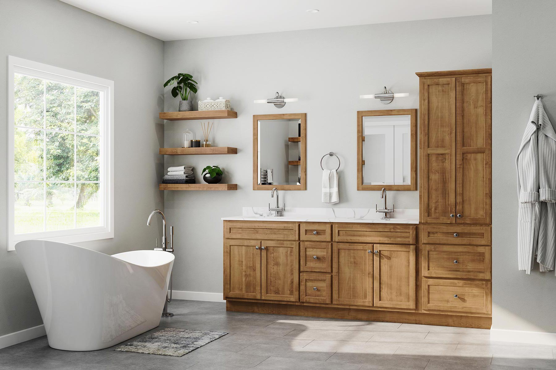 Embracing Organic Beauty with a Natural Wood Vanity