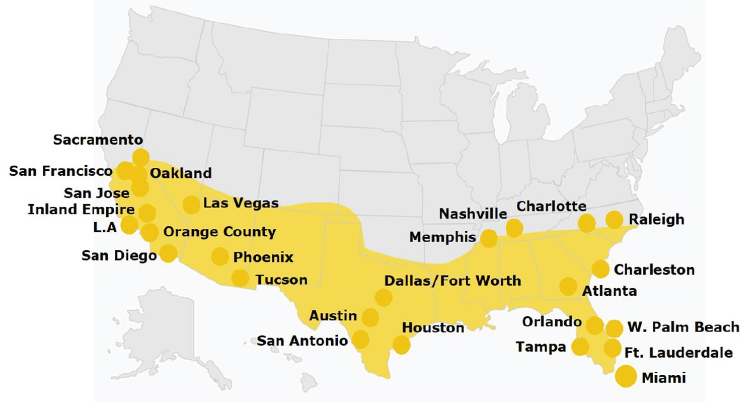 The Major Sun Belt Cities - Exploring the Popularity of the Sun Belt