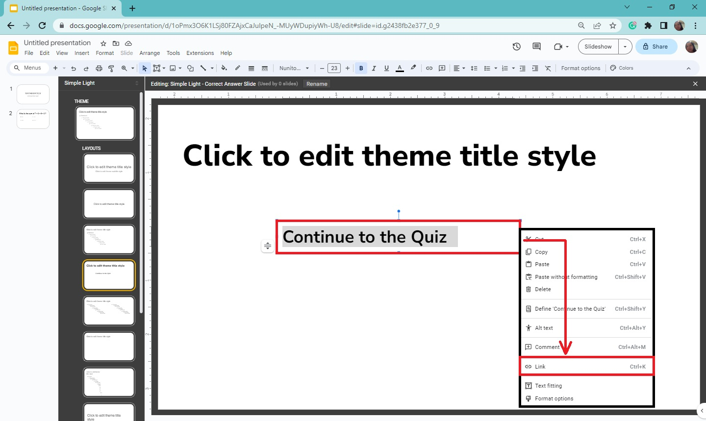 How To Create A Quiz In Google Slides