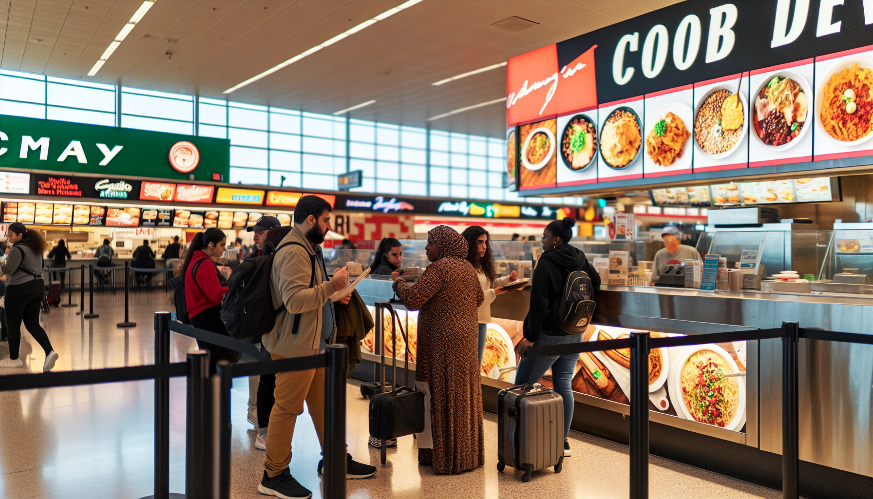 Dining options at JFK Airport Terminal 7