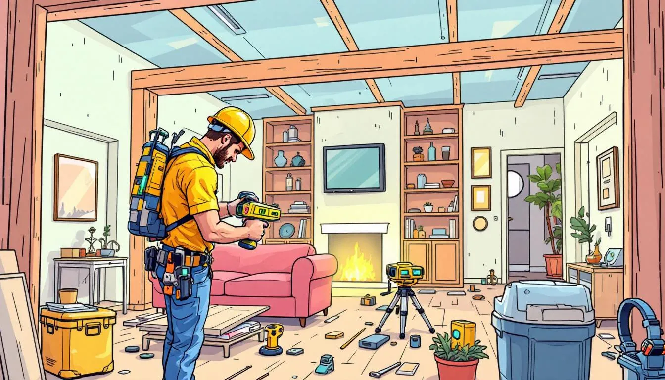 A skilled contractor working on a home renovation project, showcasing smarter renovation techniques.