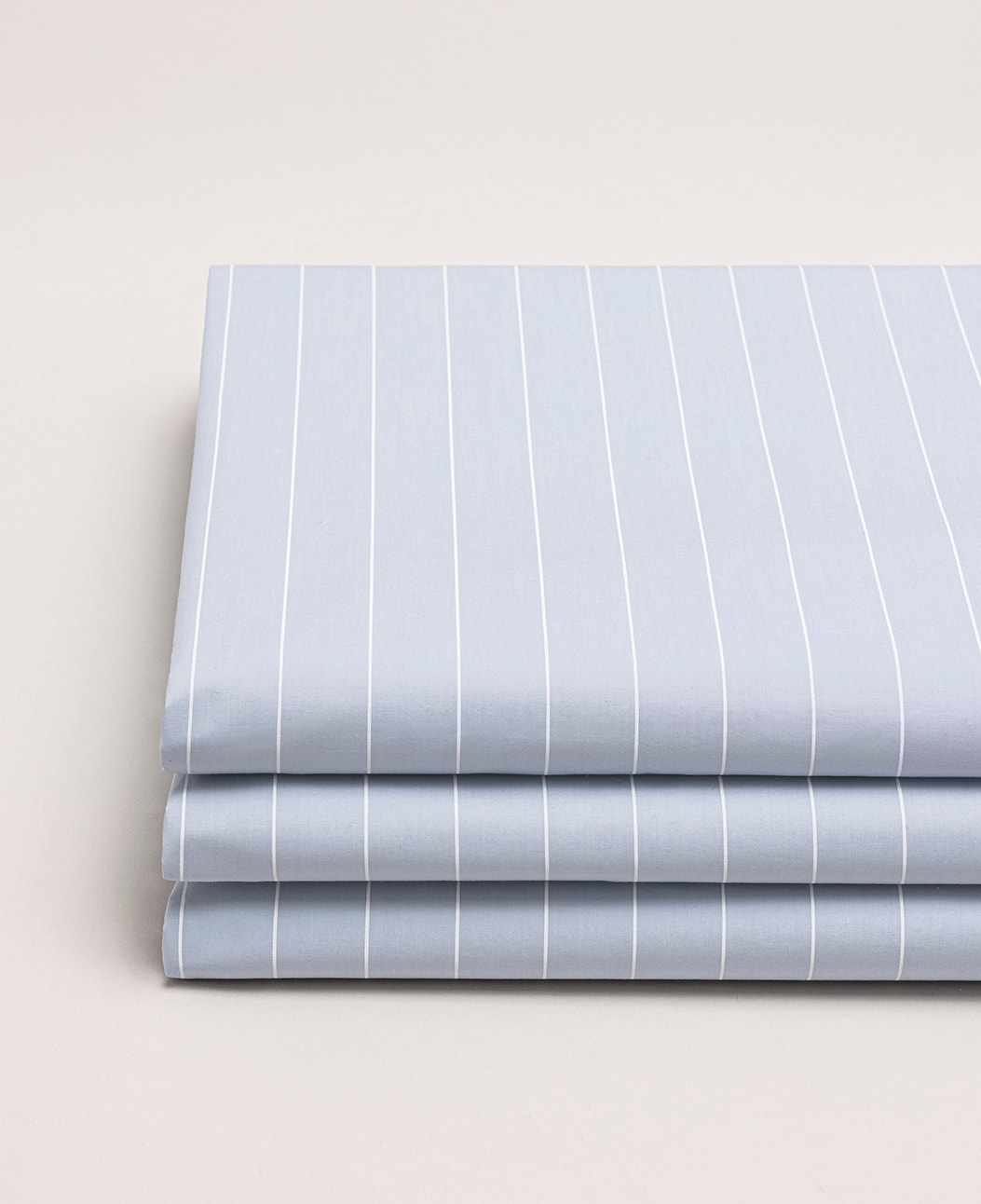 drap-housse percale rayé bleu
