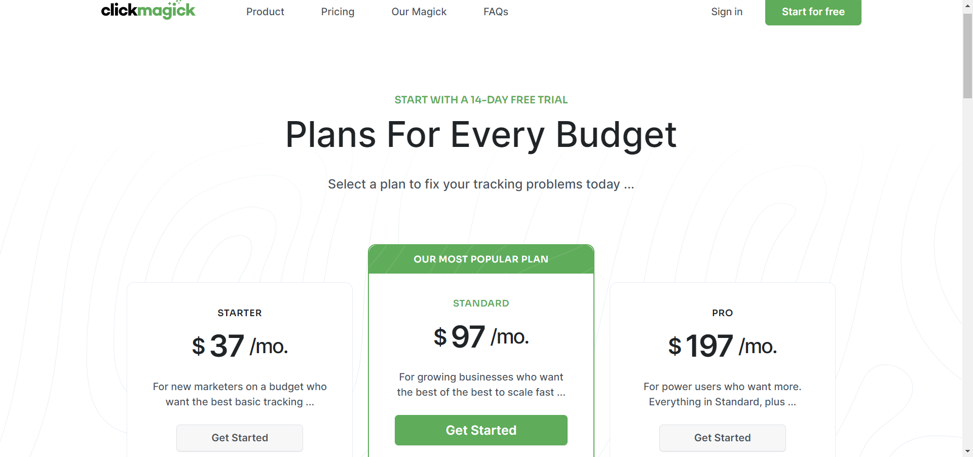 ClickMagick pricing