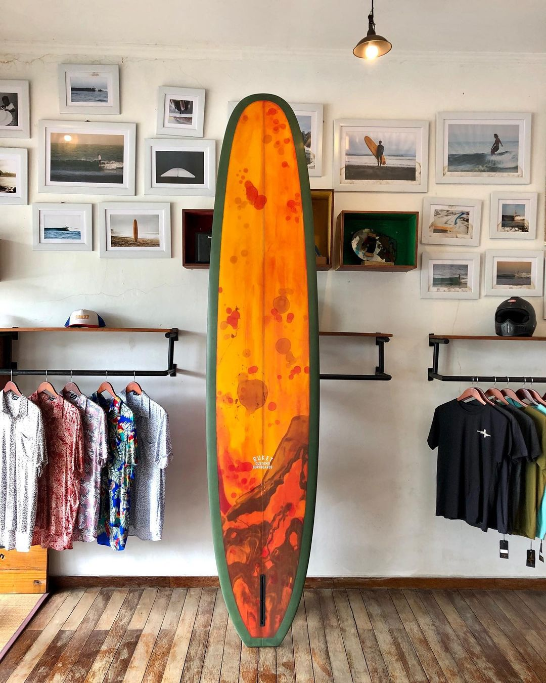 Suket surf shop in Bali displaying the longboard