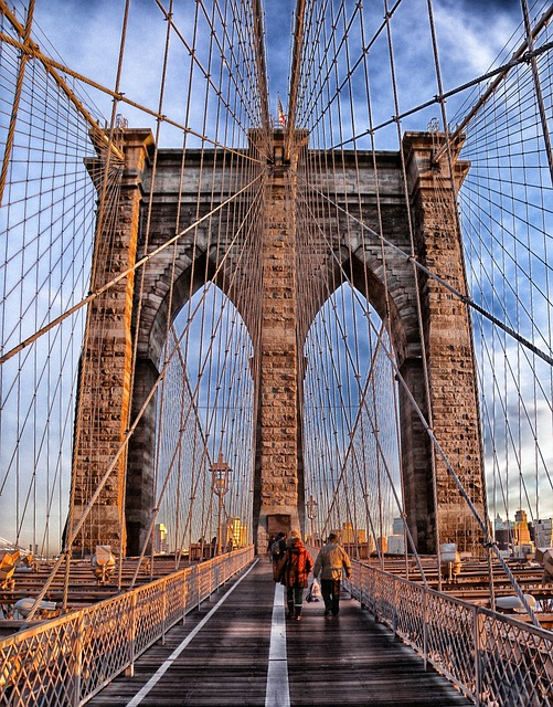 brooklyn bridge, suspension bridge, bridge