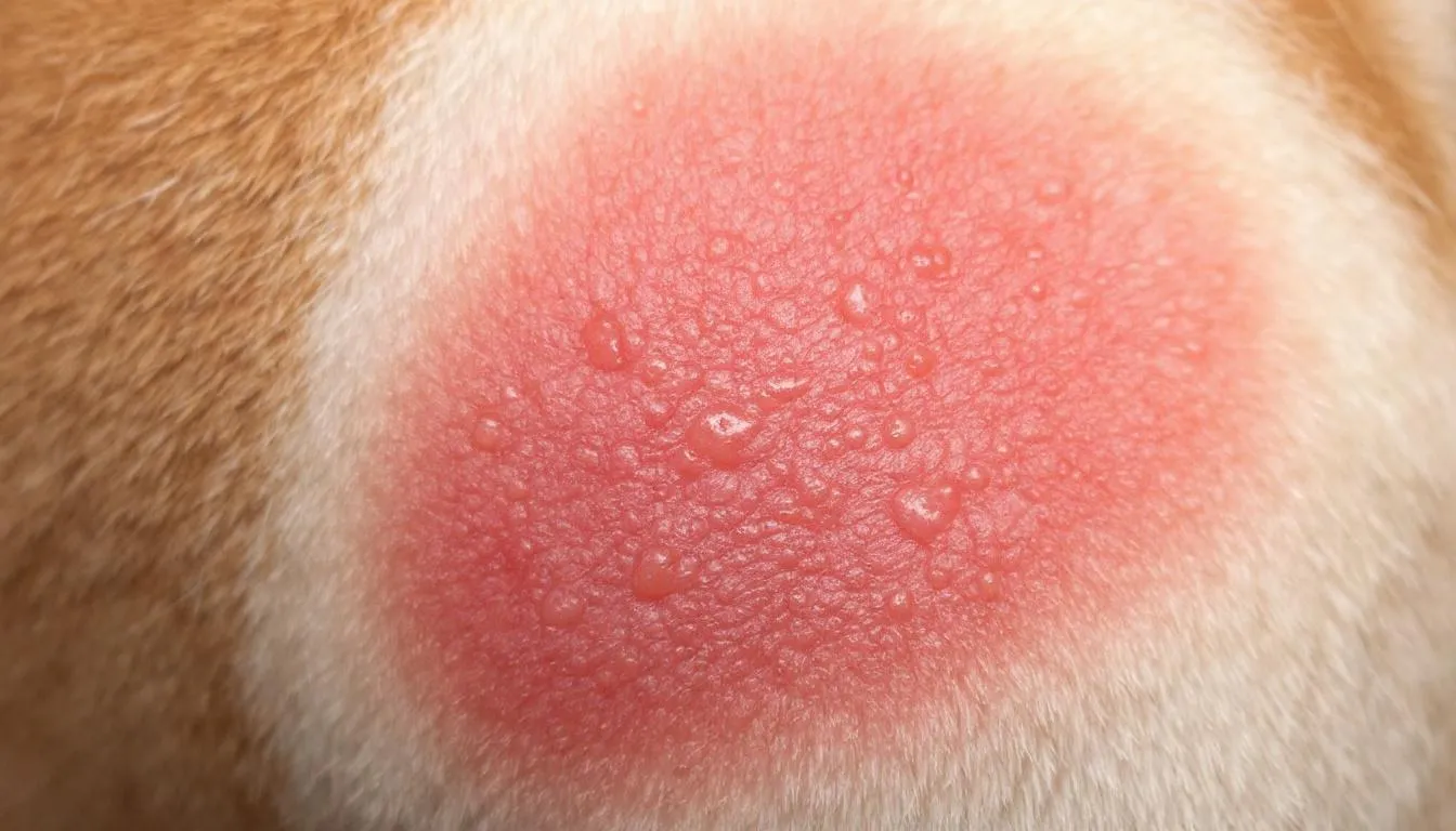 A close-up image of a dog