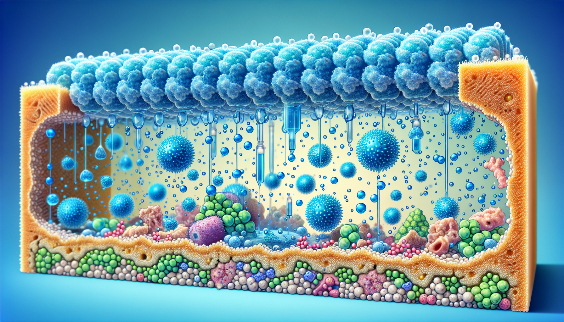 Illustration of reverse osmosis membrane