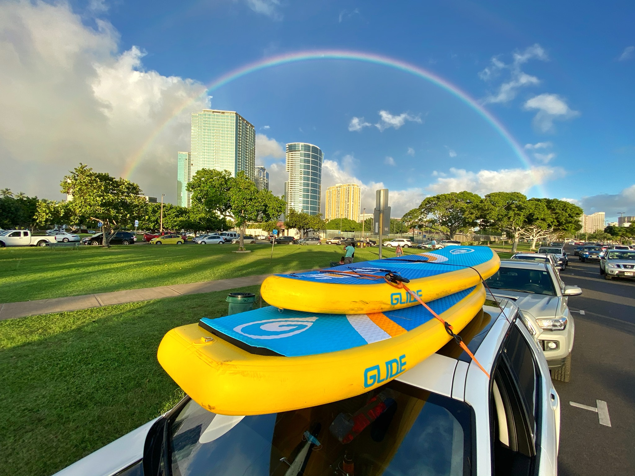 inflatable paddle board and solid boards