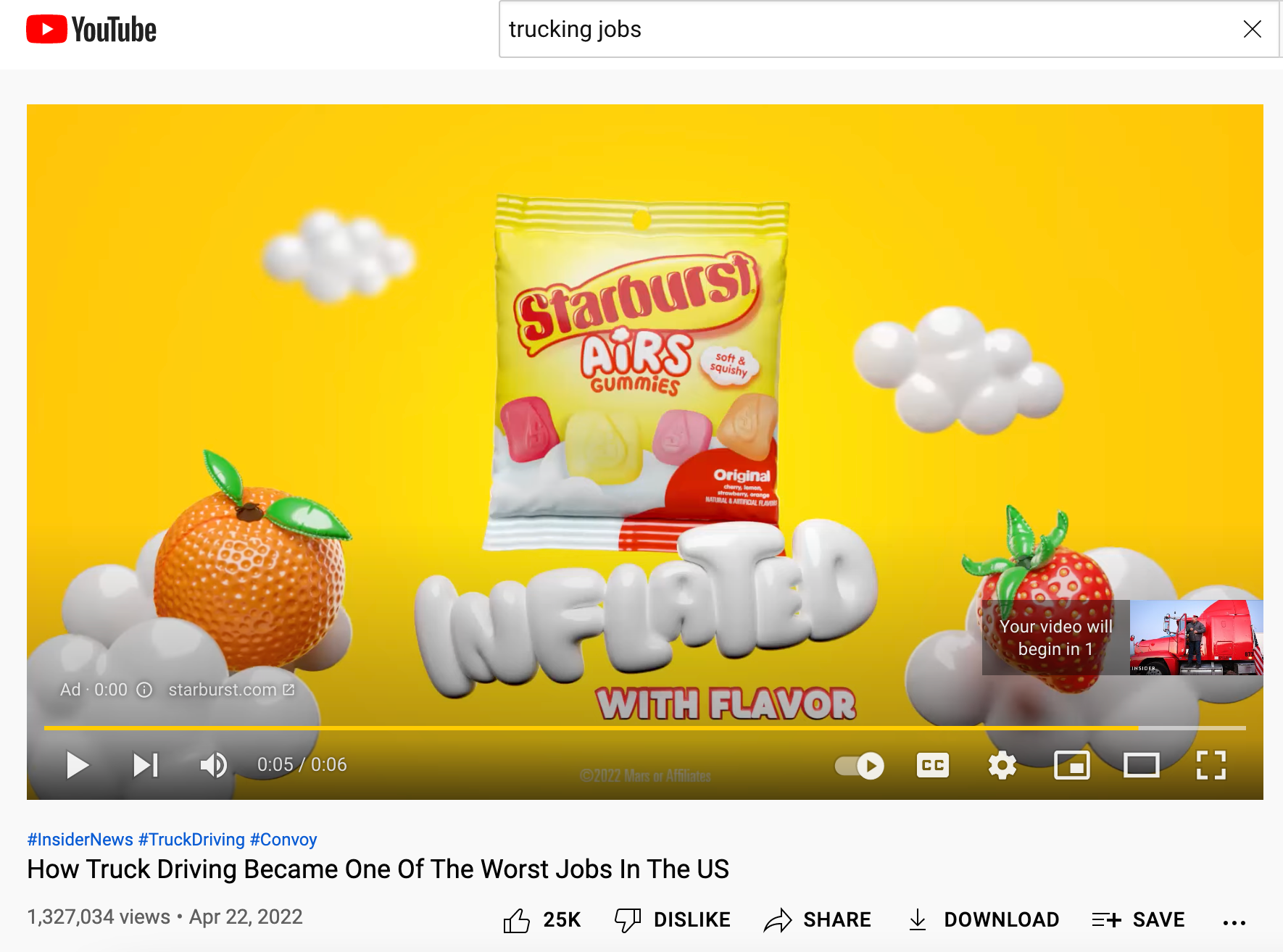 Example of a YouTube Ad