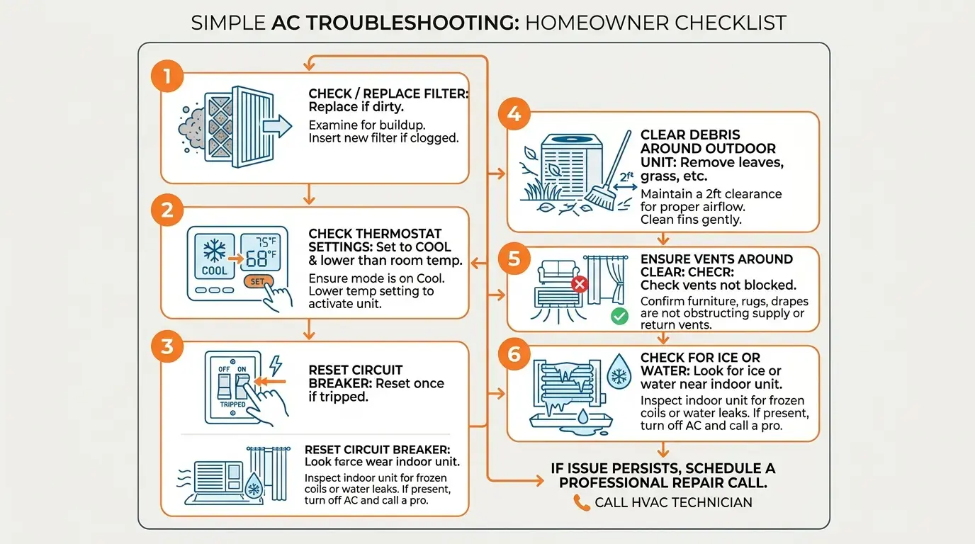 Simple AC Checks to Try Before Calling for Repair