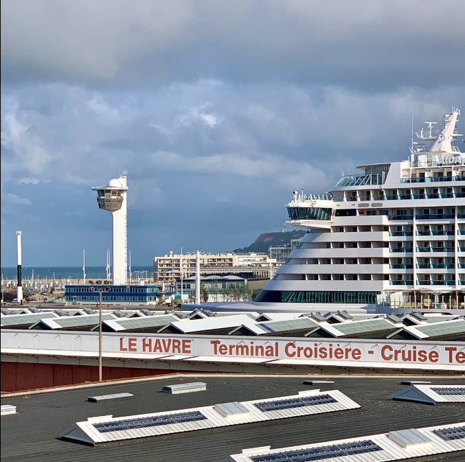 Cruise ships docked at Le Havre Cruise Port