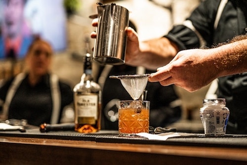 An amazing break from your normal life at a neighborhood speakeasy bar