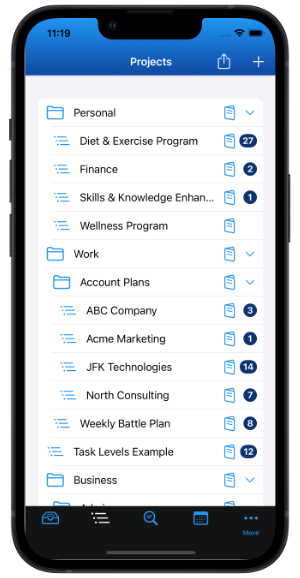 IdeasToDone, the best to-do list app for iPhone, is great for helping you with personal project management