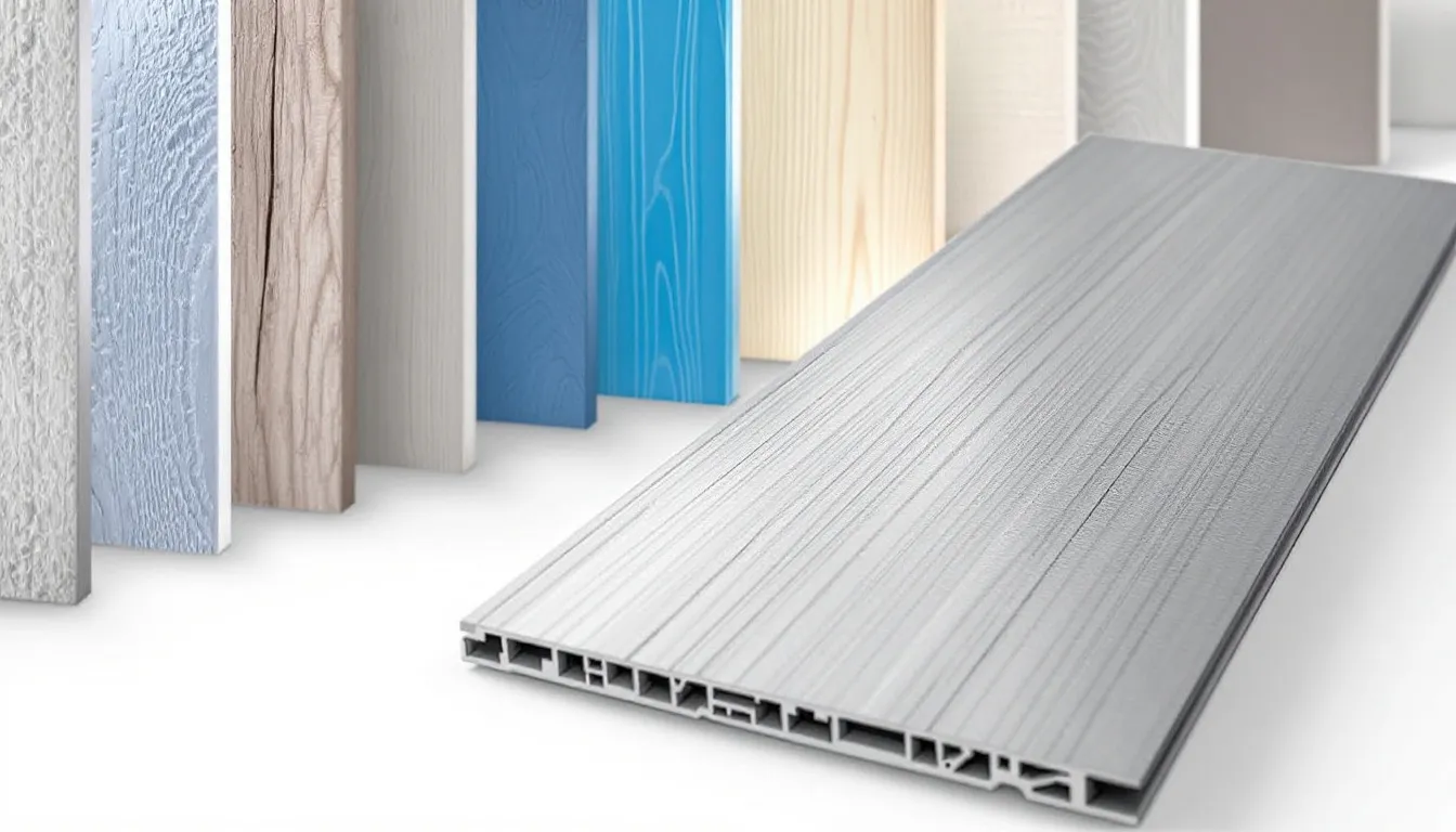 Different types of uPVC cladding samples for choosing the right one.