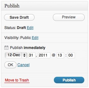 Scheduling WordPress blog posts in the Classic Editor