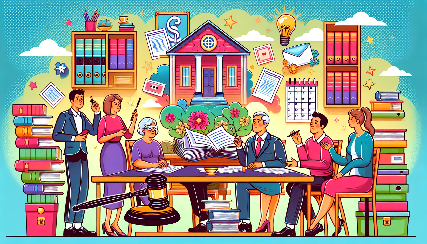 An illustration depicting the concept of estate administration services.