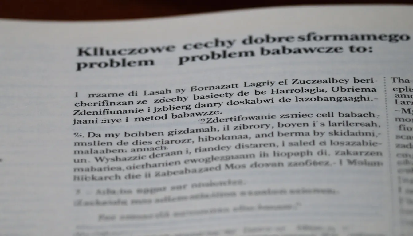 Kluczowe cechy dobrze sformułowanego problemu badawczego.