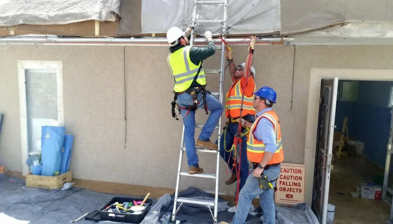 Safety precautions during roofing projects.