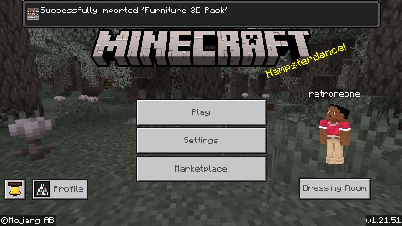 The success notification alert of the mod.