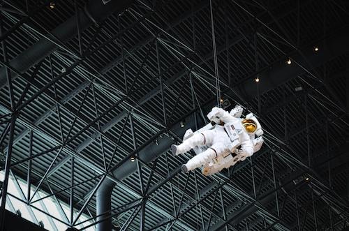 Astronaut suit hanging from the Air and Space Museum ceiling, not far from the National Mall
