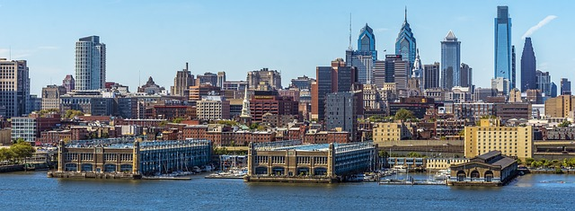 panoramic, river, water, Philadelphia, Center City, Delaware River, commercial properties, Philadelphia PA, Philly