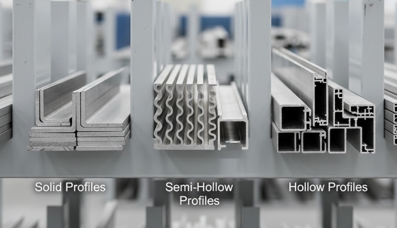 Die shape of extruded aluminum