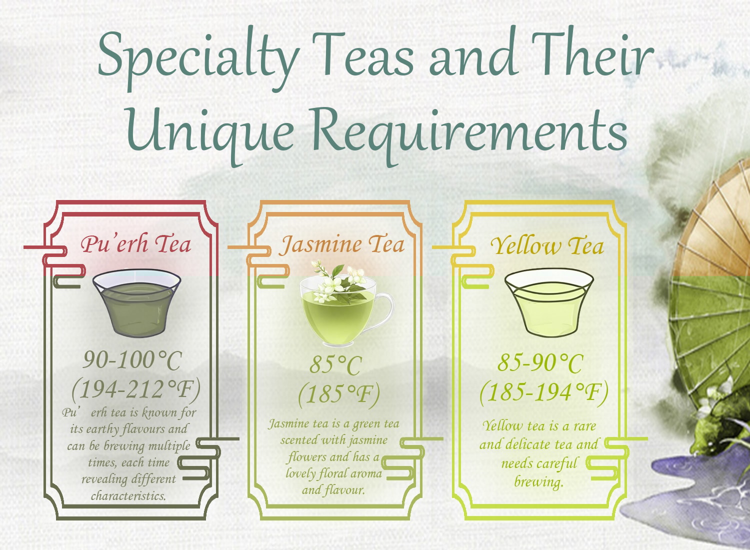 Specialty Teas and Their Unique Requirements