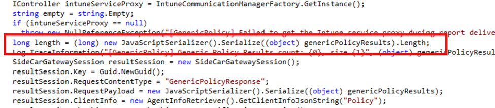 javascriptserializer converts the policyresults