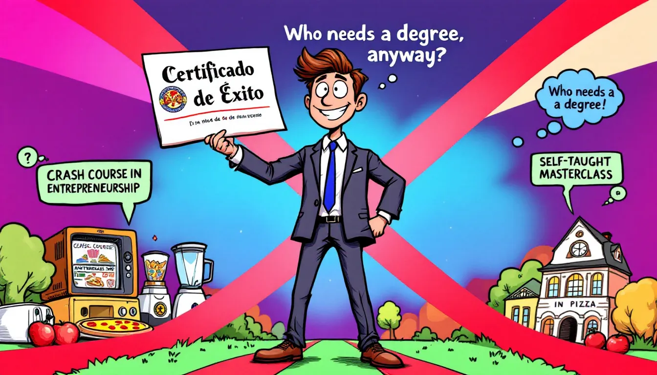 Éxito profesional sin un título universitario.