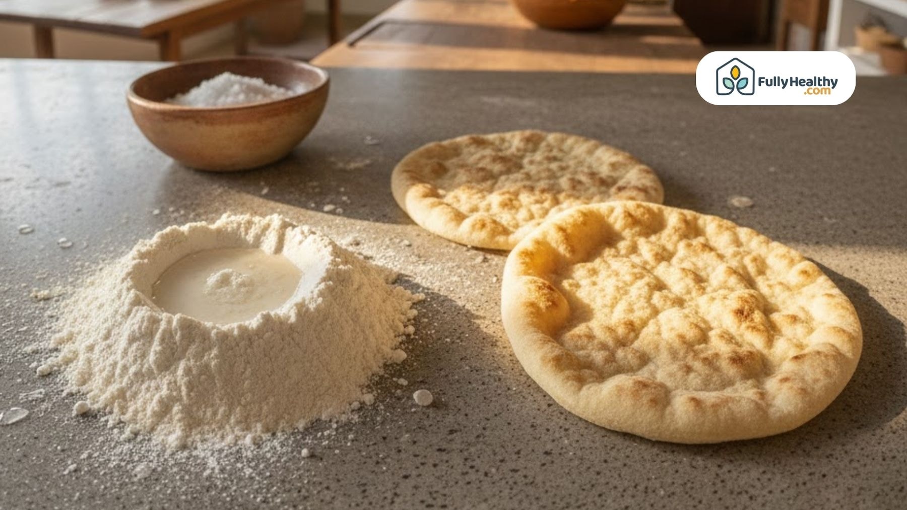 Unleavened bread made from flour and water before baking.