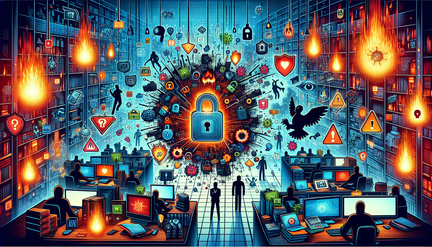 A visual representation of various smb cyber security challenges faced by SMBs.