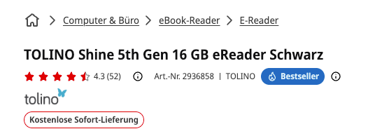 15 Tipps, die Absprungrate zu verbessern Breadcrumb-Beispiel auf der Seite von MediaMarkt