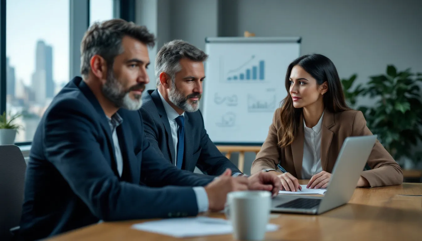 In einem modernen Büro arbeiten Mitarbeitende konzentriert an ihren Schreibtischen, was das Engagement und die tägliche Arbeitsleistung der Arbeitnehmenden im Unternehmen symbolisiert. Diese Szene verdeutlicht die Bedeutung von Arbeitszeit und Arbeitsentgelt im Rahmen des Arbeitsverhältnisses.