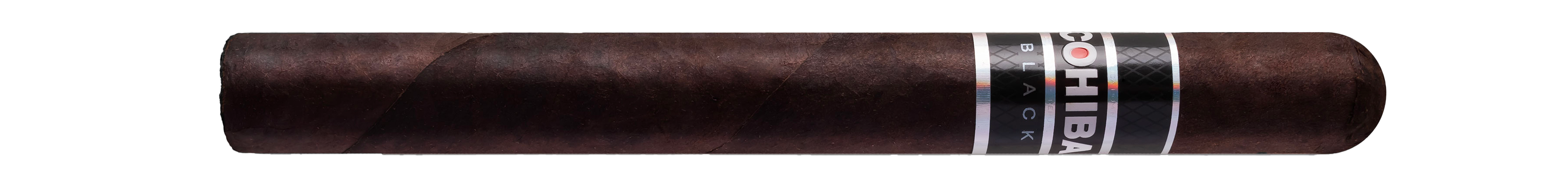 A picture of a Cohiba Black Churchill cigar with a maduro wrapper