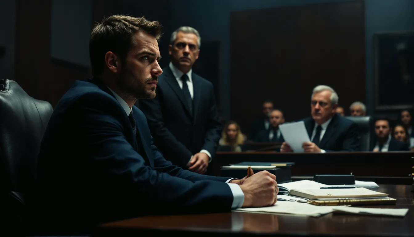 Consequences of violating probation in North Carolina, illustrated with a courtroom setting.