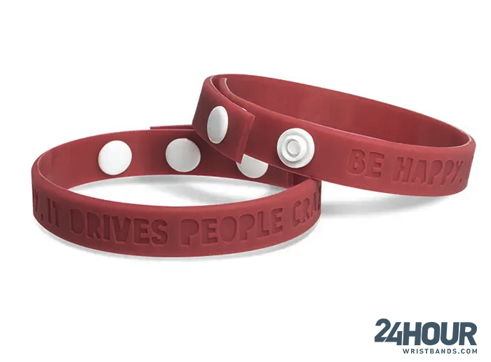 Custom Bucket Silicone Rubber Band in Red Color - China Bracelet and  Wristband price | Made-in-China.com