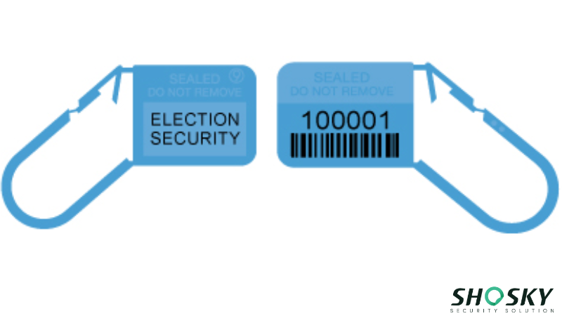 Tamper-evident ballot seals with serial numbers ensure secure election material transport