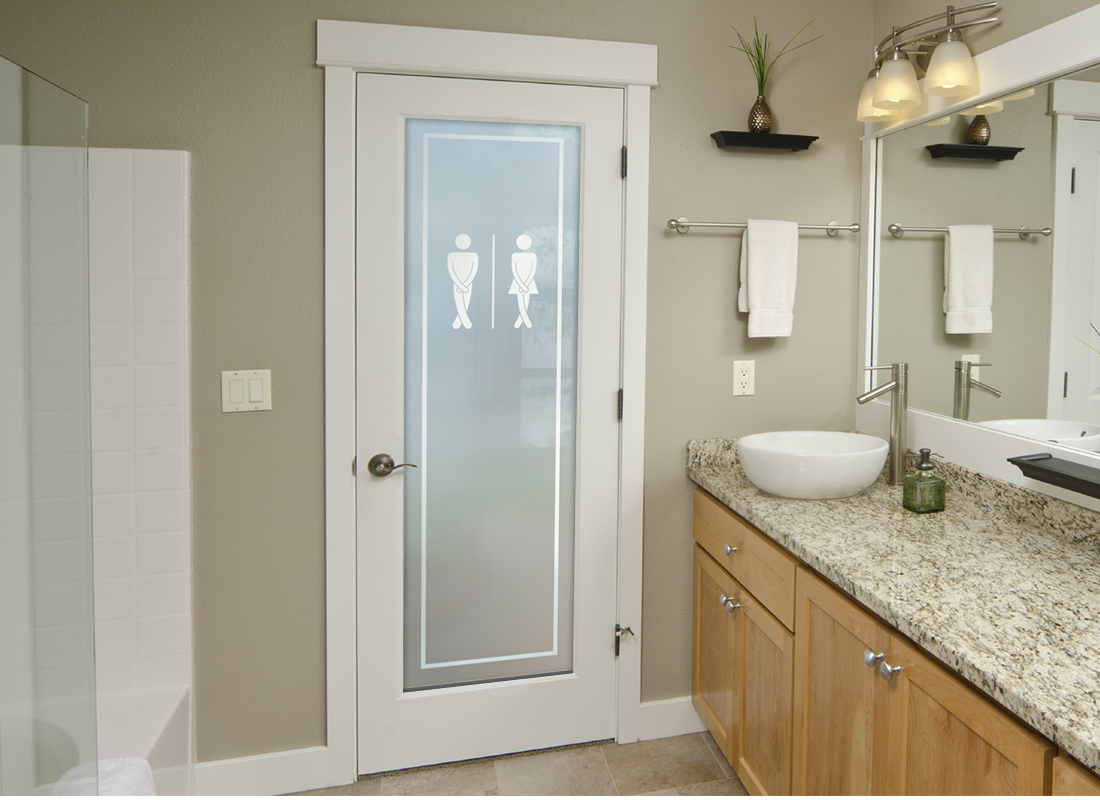 Creating Privacy with a Bathroom Door with Glass