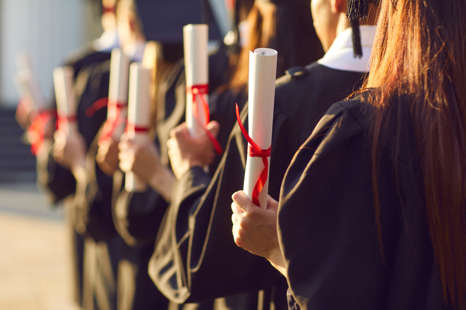 Students graduating college.